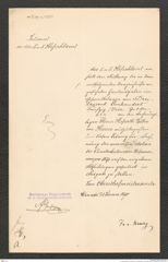 k.k. naturhistorisches Hofmuseum, Intendanzakten 1885-1896 (Hauer), Aktenzahl Z.40.a/1890, Seite 1